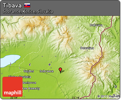 Physical Map of Tibava