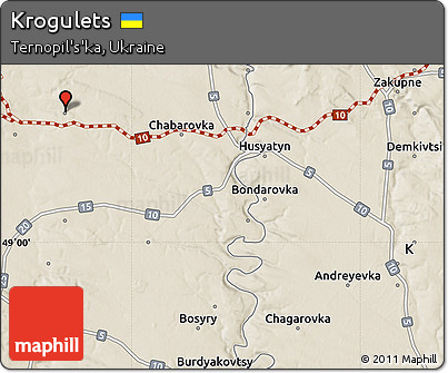 Shaded Relief Map of Krogulets