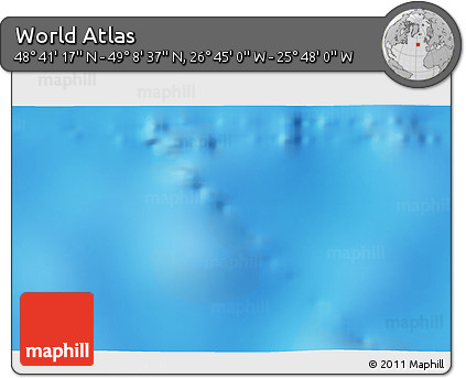 Physical 3D Map of the Area around 48° 54' 57" N, 26° 16' 29" W