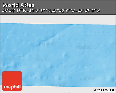 Political 3D Map of the Area around 48° 54' 57" N, 49° 13' 30" W