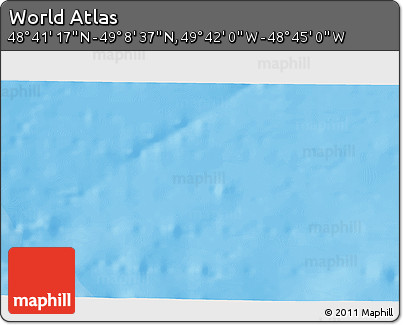 Political 3D Map of the Area around 48° 54' 57" N, 49° 13' 30" W
