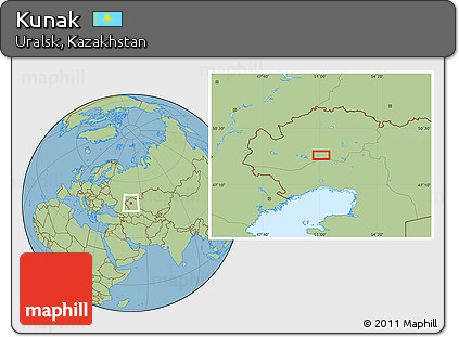 Savanna Style Location Map of Kunak