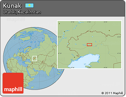 Savanna Style Location Map of Kunak