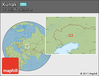 Savanna Style Location Map of Kunak