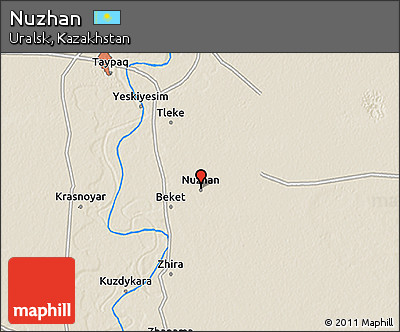 Shaded Relief 3D Map of Nuzhan