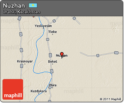 Shaded Relief Map of Nuzhan