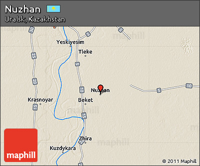 Shaded Relief Map of Nuzhan
