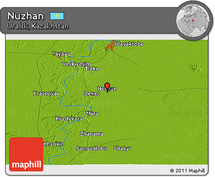 Physical Panoramic Map of Nuzhan