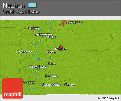 Physical Panoramic Map of Nuzhan