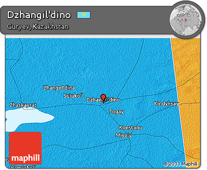 Political 3D Map of Dzhangil'dino