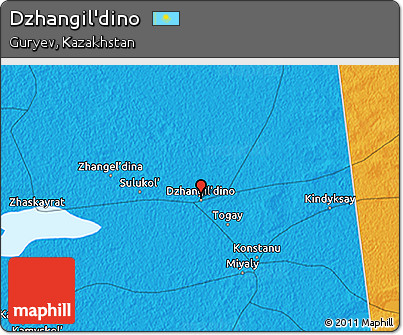 Political 3D Map of Dzhangil'dino