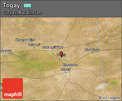 Satellite 3D Map of Togay