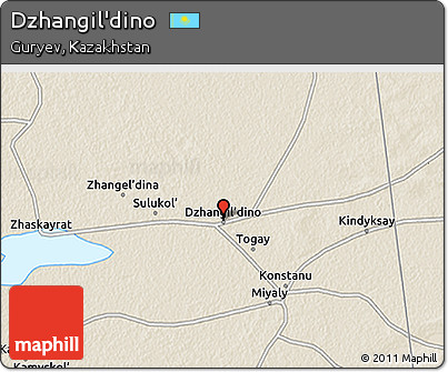 Shaded Relief 3D Map of Dzhangil'dino