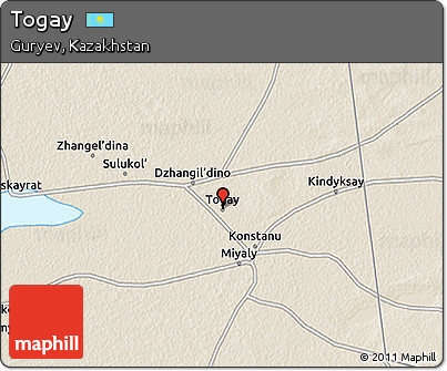Shaded Relief 3D Map of Togay