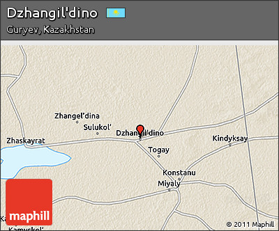 Shaded Relief 3D Map of Dzhangil'dino