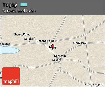 Shaded Relief 3D Map of Togay
