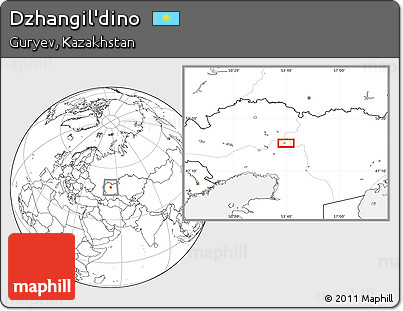 Blank Location Map of Dzhangil'dino