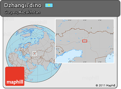 Gray Location Map of Dzhangil'dino