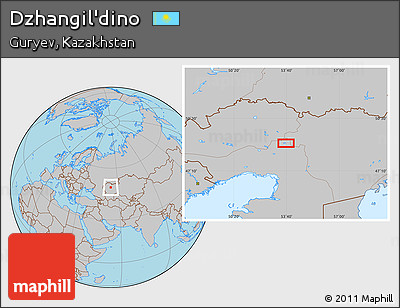 Gray Location Map of Dzhangil'dino