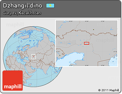 Gray Location Map of Dzhangil'dino