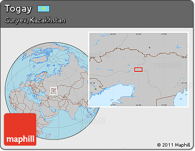 Gray Location Map of Togay