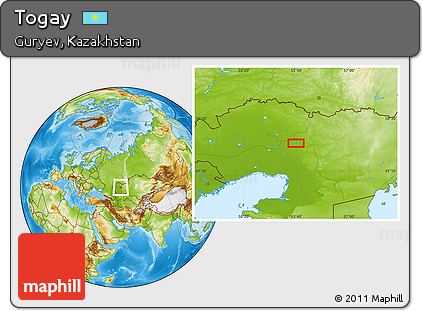 Physical Location Map of Togay