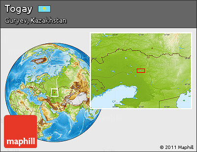 Physical Location Map of Togay