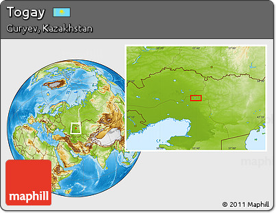 Physical Location Map of Togay
