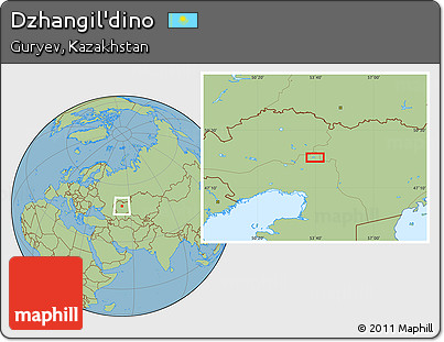 Savanna Style Location Map of Dzhangil'dino