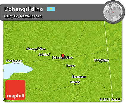 Physical Map of Dzhangil'dino