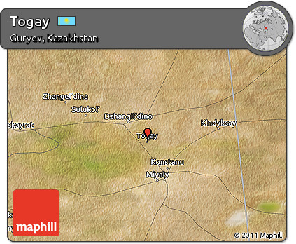 Satellite Map of Togay