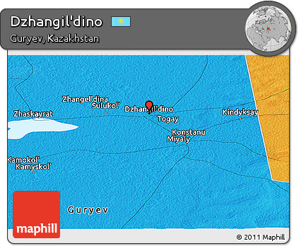 Political Panoramic Map of Dzhangil'dino