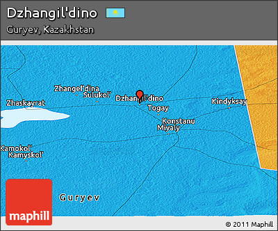 Political Panoramic Map of Dzhangil'dino