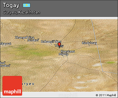 Satellite Panoramic Map of Togay