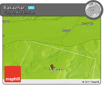 Physical 3D Map of Bakazhar