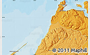 Political Map of the area around 48° 54' 57" N, 58° 34' 30" W