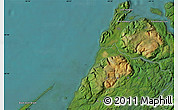 Satellite Map of the area around 48° 54' 57" N, 58° 34' 30" W