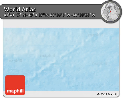 Physical 3D Map of the Area around 48° 54' 57" N, 61° 7' 30" W