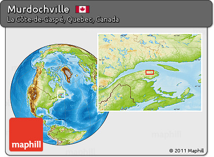 Physical Location Map of Murdochville