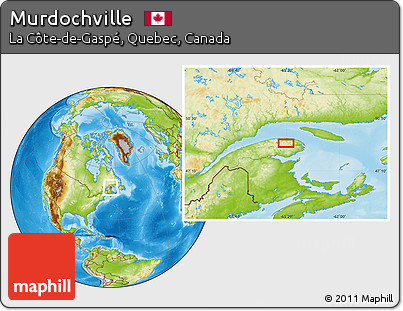 Physical Location Map of Murdochville