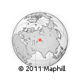 Outline Map of the Area around 48° 54' 57" N, 68° 55' 30" E, rectangular outline