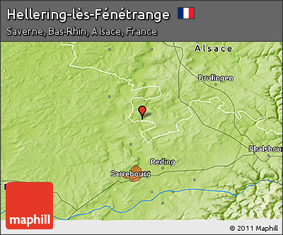 Physical 3D Map of Hellering-lès-Fénétrange