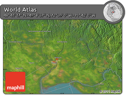Satellite Map of the Area around 48° 54' 57" N, 72° 10' 30" W