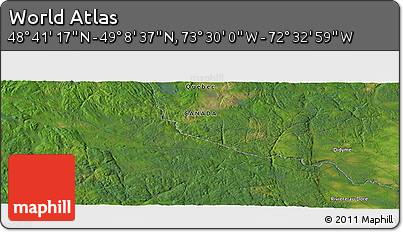 Satellite Panoramic Map of the Area around 48° 54' 57" N, 73° 1' 30" W