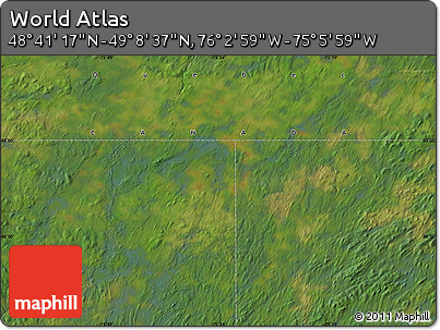 Satellite Map of the Area around 48° 54' 57" N, 75° 34' 29" W