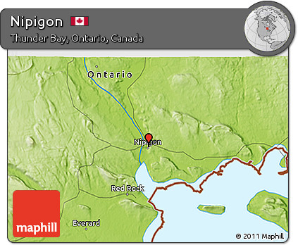 Physical 3D Map of Nipigon