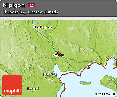 Physical 3D Map of Nipigon