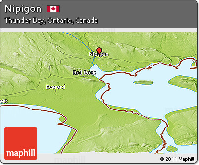 Physical Panoramic Map of Nipigon