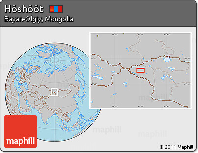 Gray Location Map of Höshööt