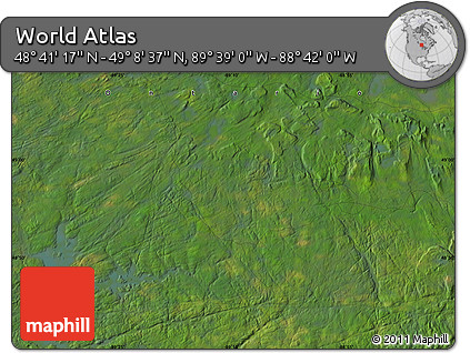 Satellite Map of the Area around 48° 54' 57" N, 89° 10' 30" W